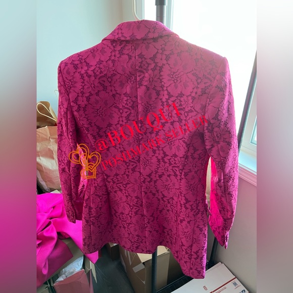 BLOGGERS FAV ZARA PINK TAILORED LACE BLAZER - Picture 3 of 8